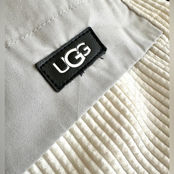 UGG Cori 95” x 42” corduroy curtain panel (set of 2) in Snow Grommet, Blackout - Picture 3 of 8